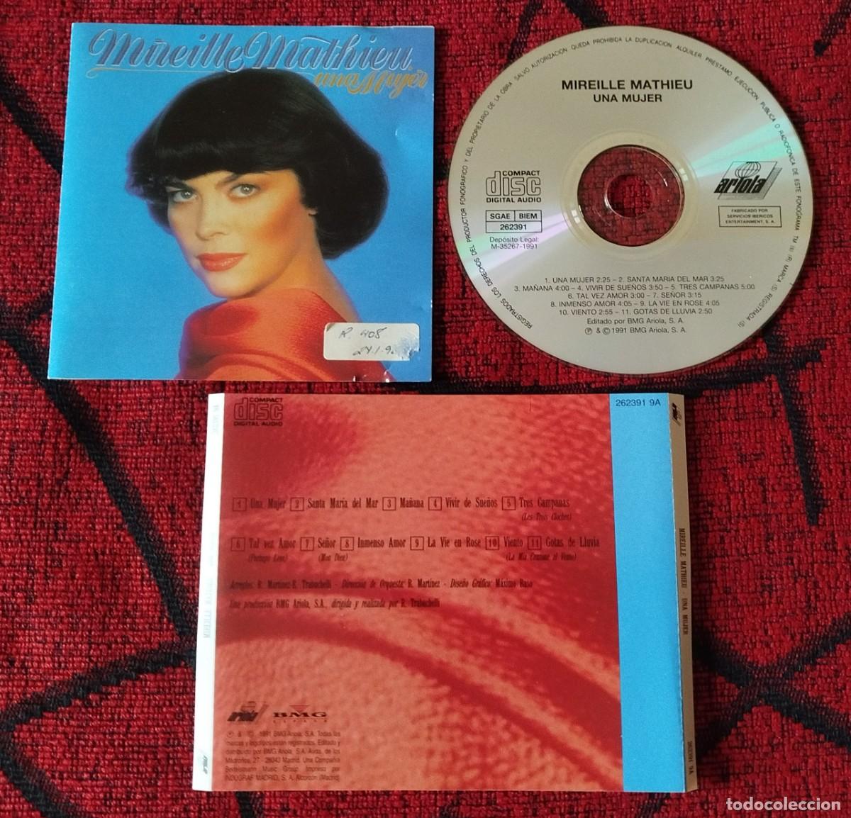 CDs de m&uacute;sica: MIREILLE MATHIEU ** Una Mujer ** CD 1991 - Foto 1