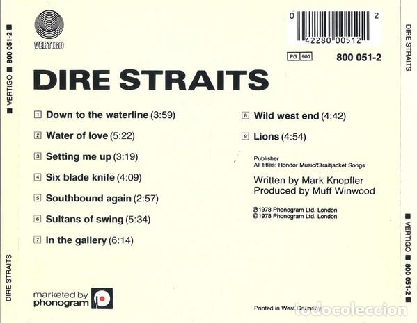 CDs de m&uacute;sica: Dire Straits &ndash; Dire Straits - Foto 2