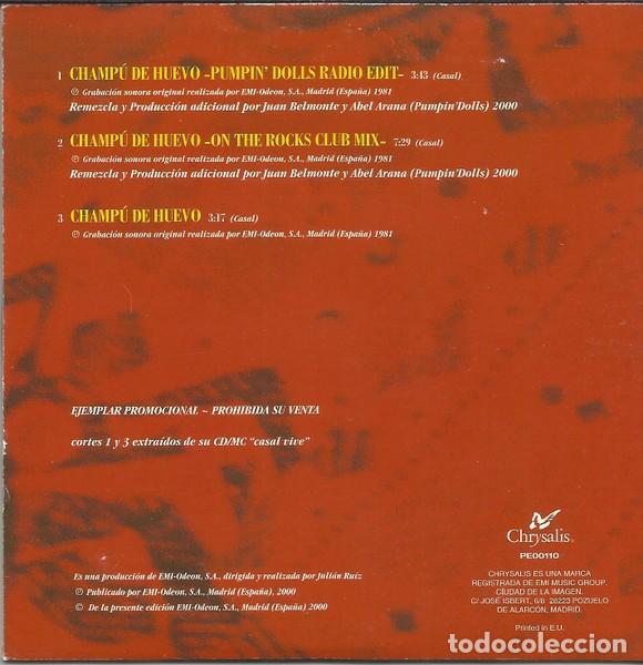 CDs de m&uacute;sica: Casal &ndash; Champ&uacute; De Huevo - Foto 2