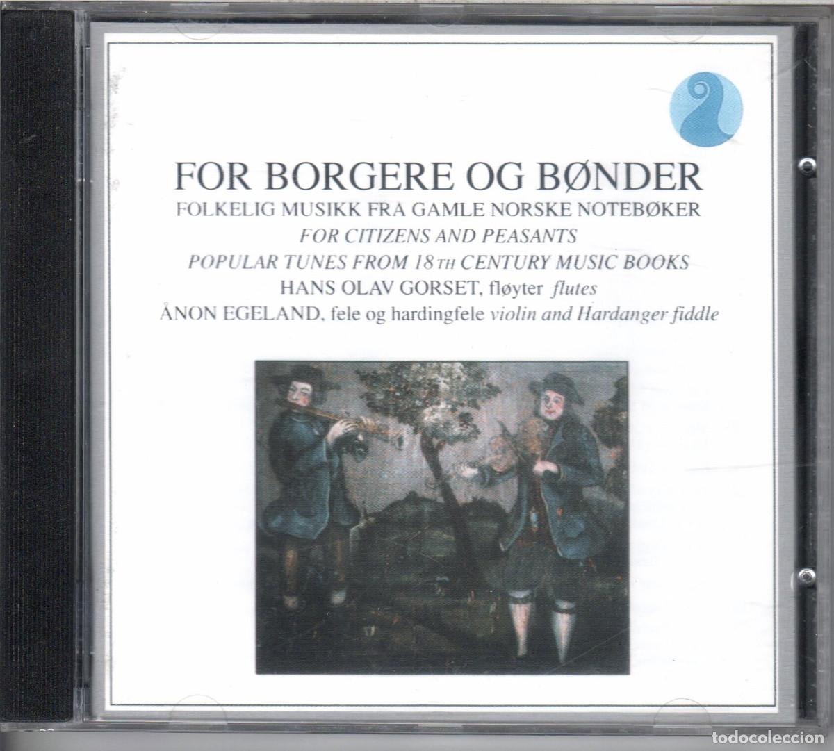 CDs de Musique: For Borgere Og B&oslash;nder Tonadas populares de los libros de m&uacute;sica del s. XVIII Nuevo precintado