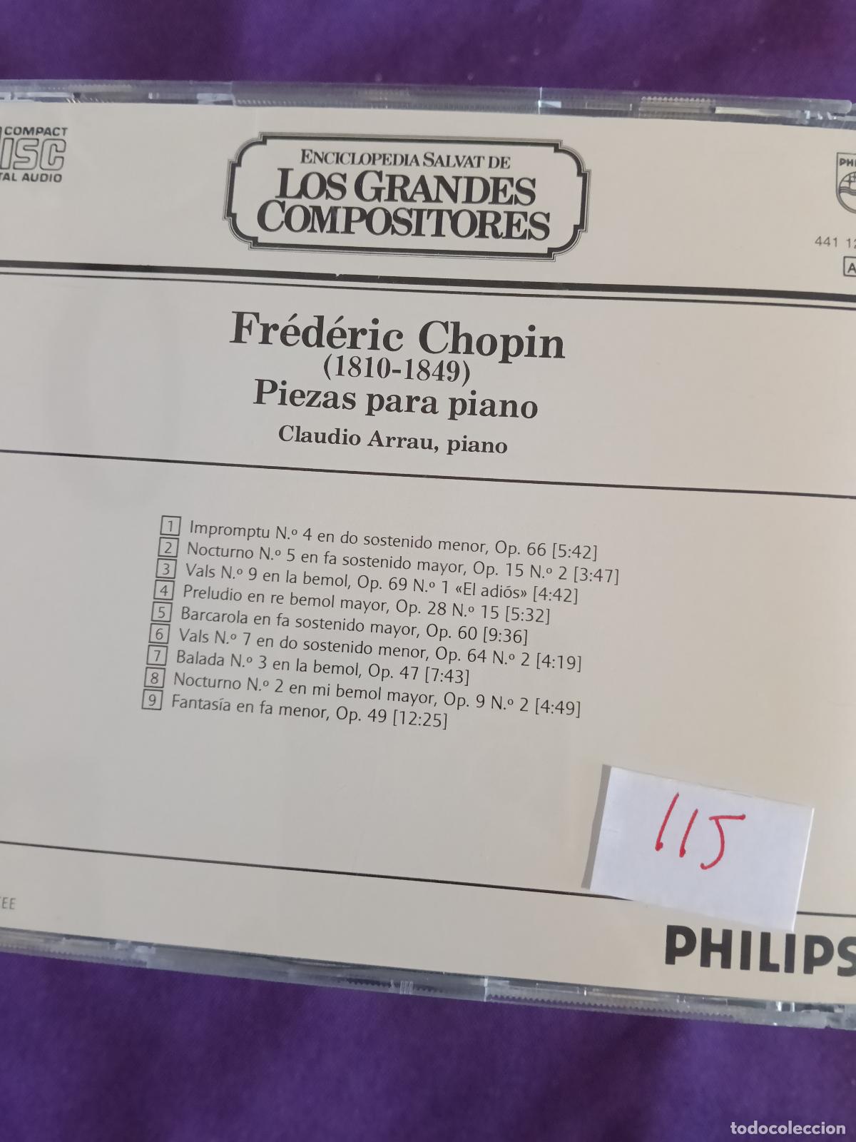 CDs de m&uacute;sica: FREDERIC CHOPIN PIEZAS PARA PIANO - Foto 2