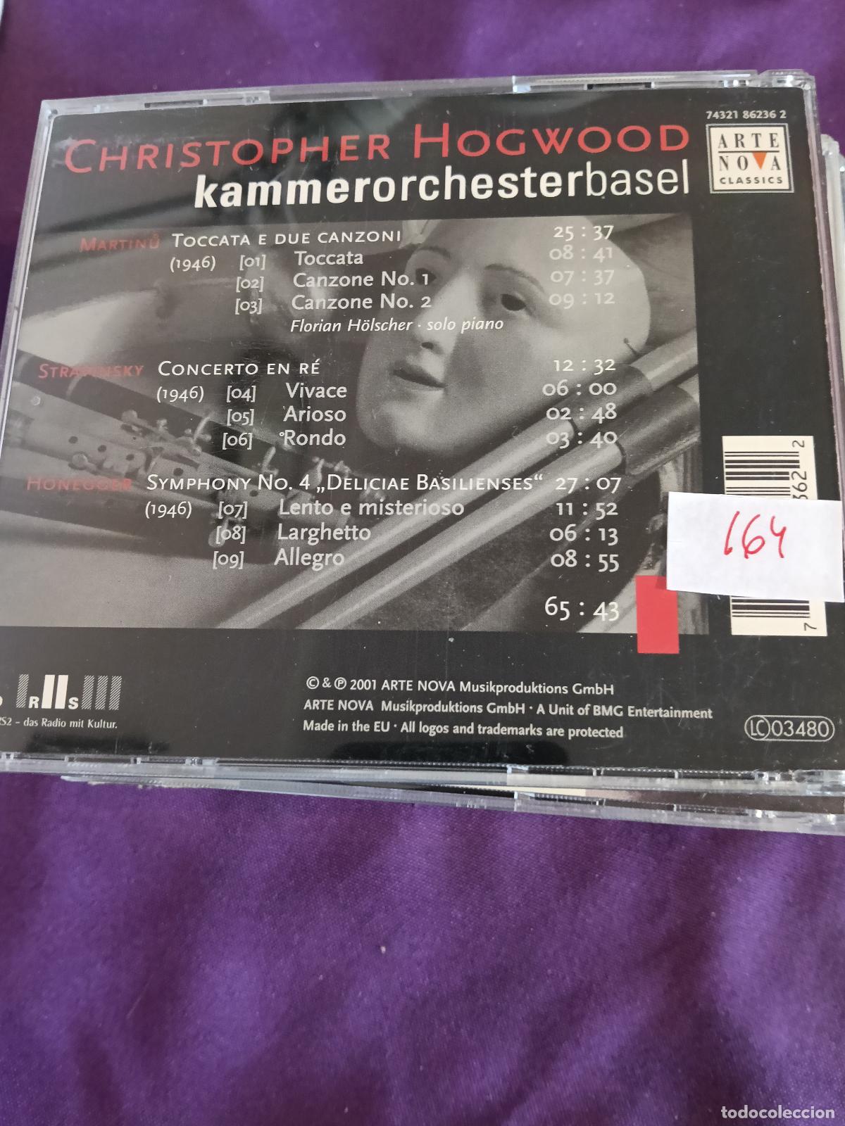 CDs de m&uacute;sica: CHRISTOPHER HOGWOOD KAMMER OCHESTER BASEL - Foto 2