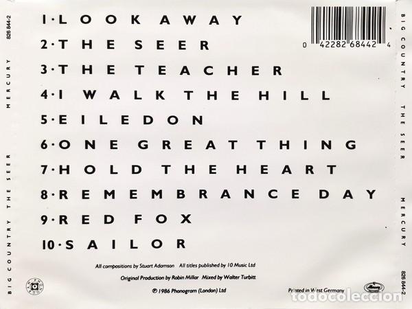 CDs de m&uacute;sica: Big Country - The Seer - Foto 2