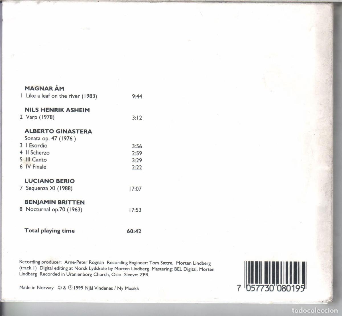 CDs de m&uacute;sica: Sequenza. Nj&aring;l Vindenes - Foto 2