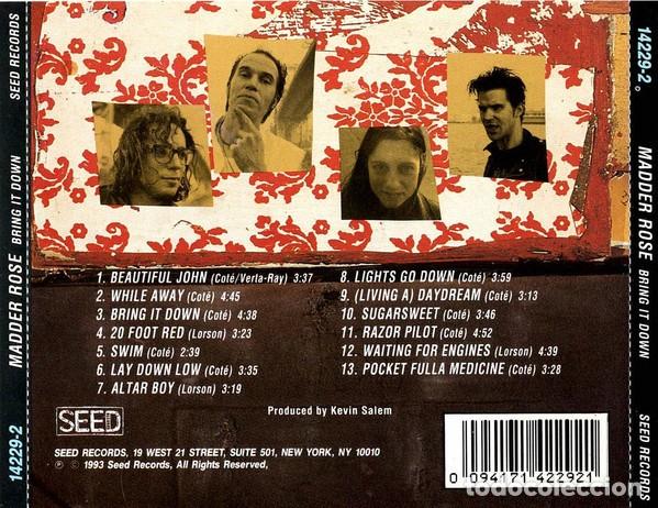 CDs de m&uacute;sica: Madder Rose - Bring it down (precintado) - Foto 2