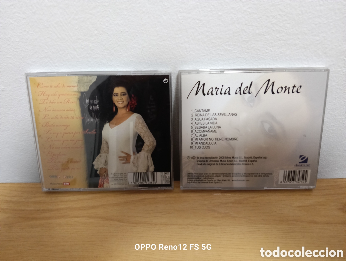 CDs de m&uacute;sica: Dos CD de Mar&iacute;a Del Monte - Foto 2