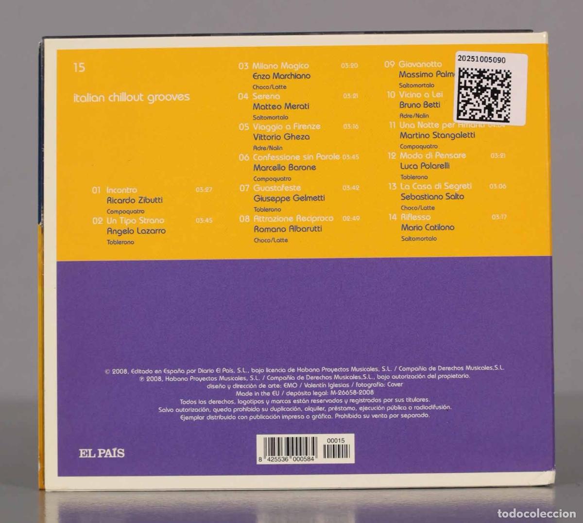 CDs de m&uacute;sica: CD. italian chillout grooves - Foto 2