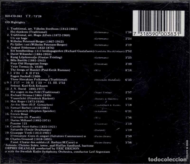 CDs de m&uacute;sica: Orphei Dr&auml;ngar, Eric Ericson - OD Highlights. CD - Foto 2