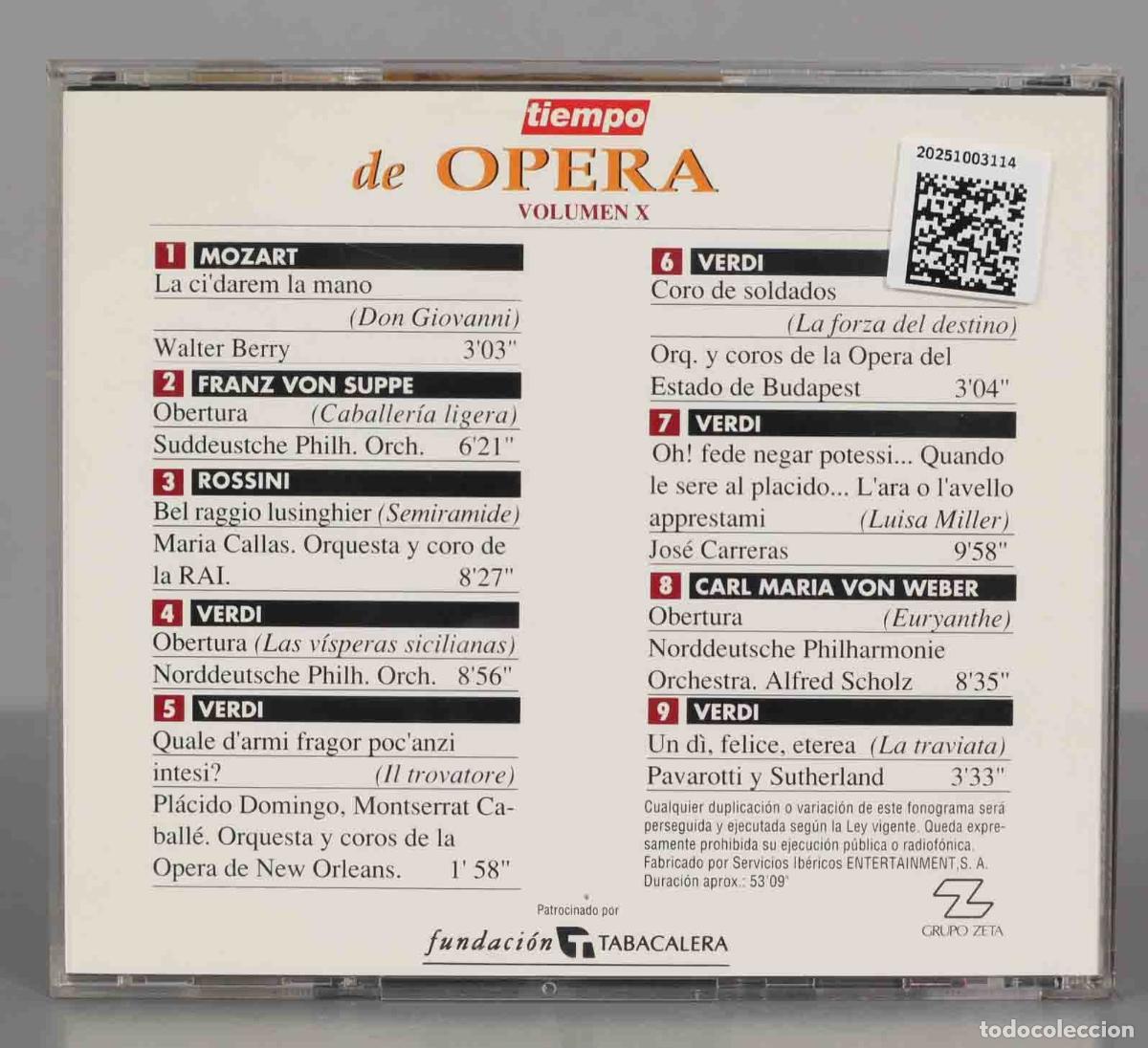 CDs de m&uacute;sica: CD. TIEMPO DE OEPRA X - Foto 2