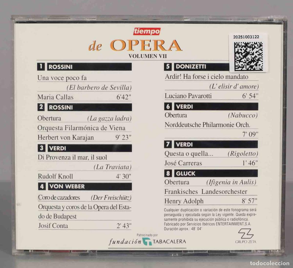 CDs de m&uacute;sica: CD. TIEMPO DE OPERA VII - Foto 2
