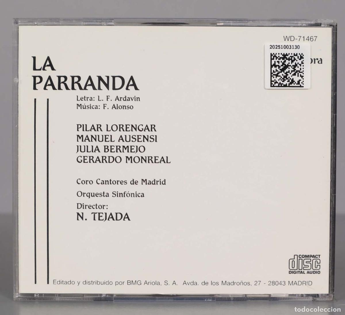 CDs de m&uacute;sica: CD. Maestro Tejada &ndash; La Parranda ARDAVIN - Foto 2