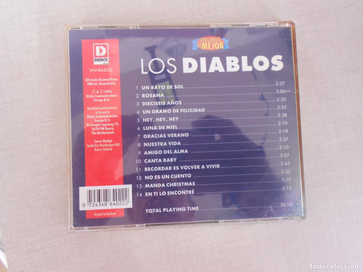 CDs de m&uacute;sica: LOS DIABLOS - SIMPLEMENTE LO MEJOR - HOLANDA 1996 - Foto 3