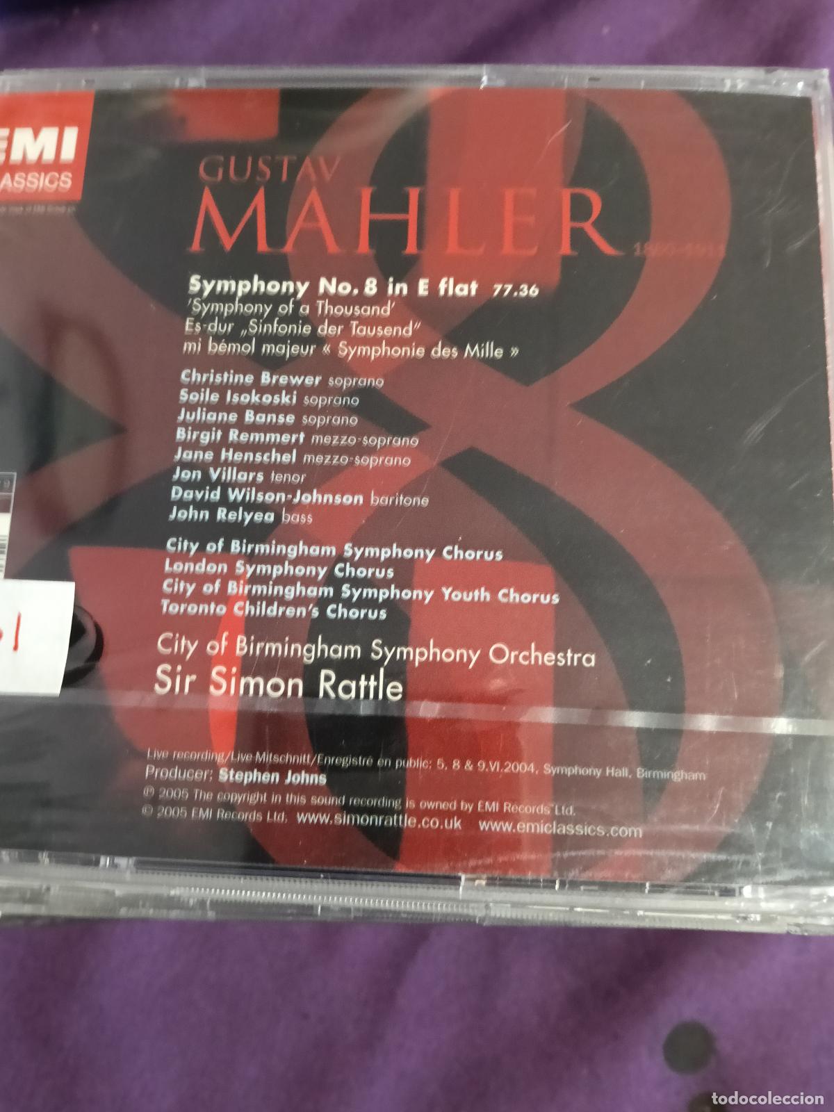 CDs de m&uacute;sica: MAHLER SYMPHONY NO. 8 SIMON RATTLE - Foto 2