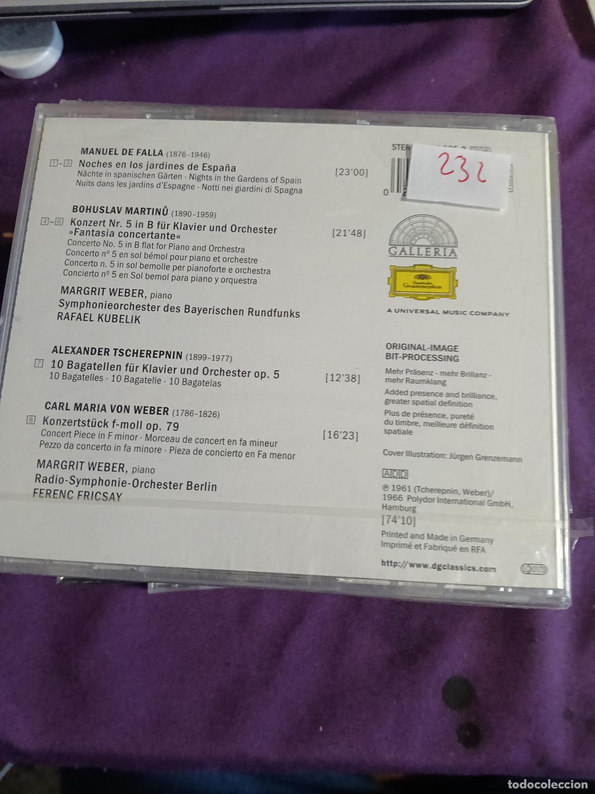 CDs de m&uacute;sica: GALLERIA FALLA MARTINU TSCHEREPHIN - Foto 2