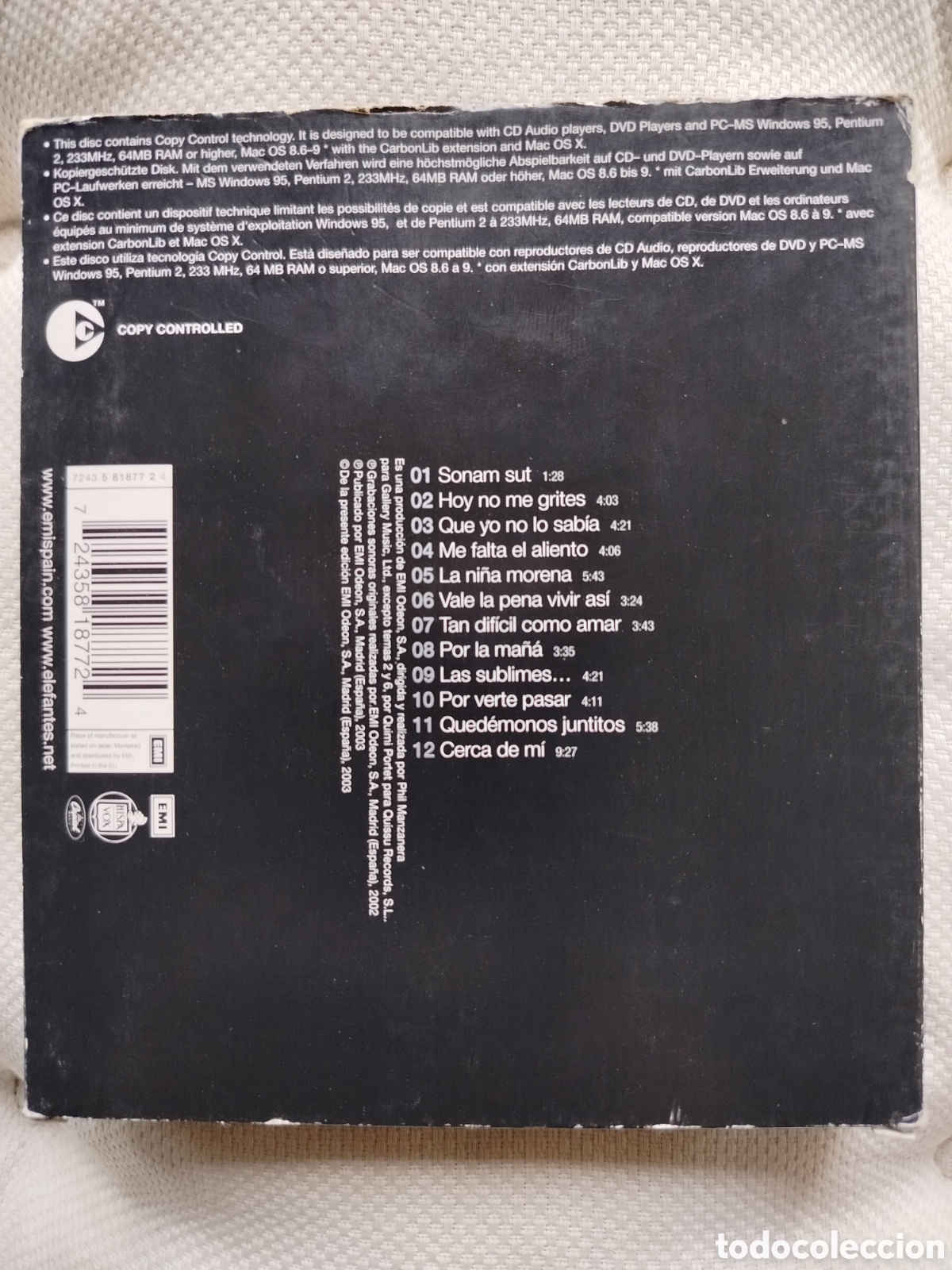 CDs de m&uacute;sica: Elefantes CD La Forma... - Foto 2
