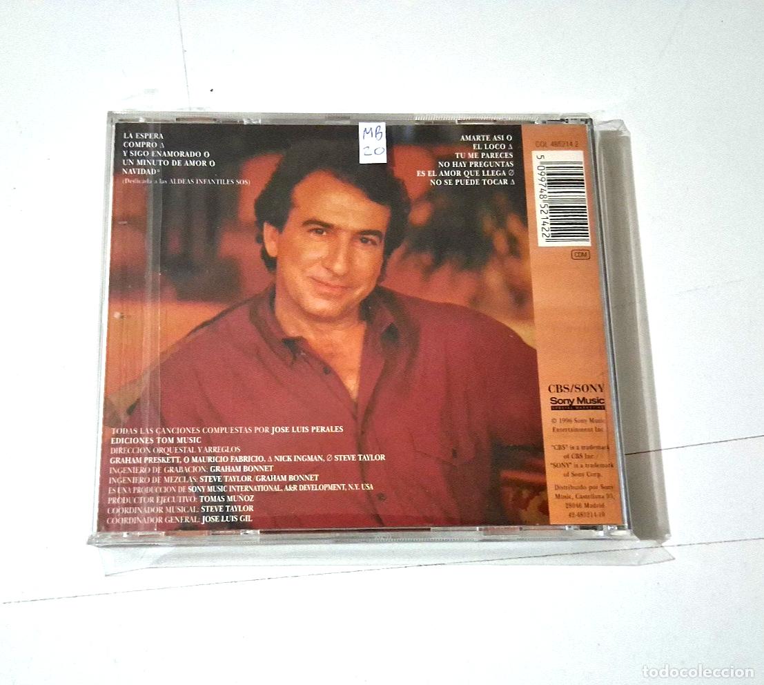 CDs de m&uacute;sica: JOSE LUIS PERALES &rdquo;LA ESPERA&rdquo; CD 11 TRACKS - Foto 2