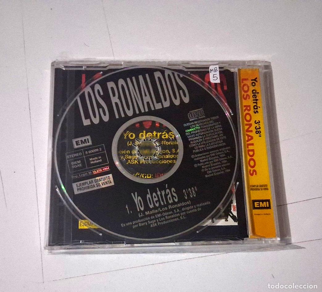 CDs de m&uacute;sica: LOS RONALDOS &rdquo;YO DETRAS&rdquo; CD SINGLE 1 TRACKS - Foto 2