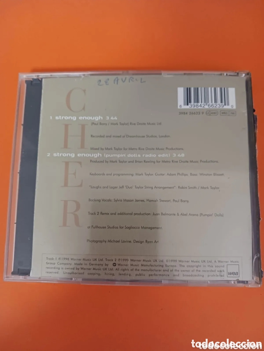CDs de m&uacute;sica: CHER, Strong enougn, CD. - Foto 4