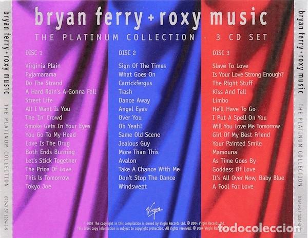 CDs de m&uacute;sica: Bryan Ferry + Roxy Music &lrm;&ndash; The Platinum Collection - Foto 2