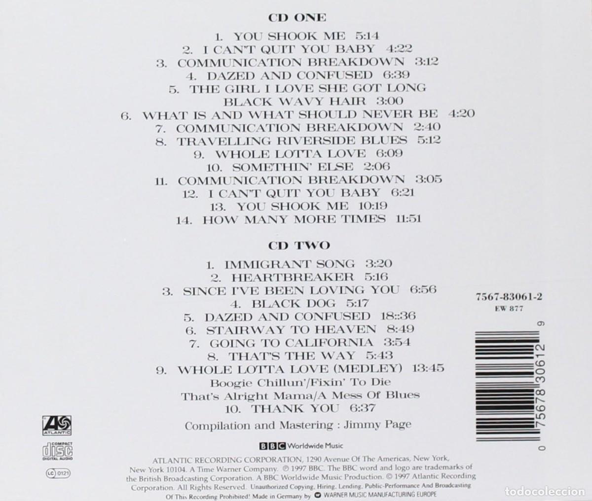 CDs de m&uacute;sica: Led Zeppelin &ndash; BBC Sessions - CD - Foto 2