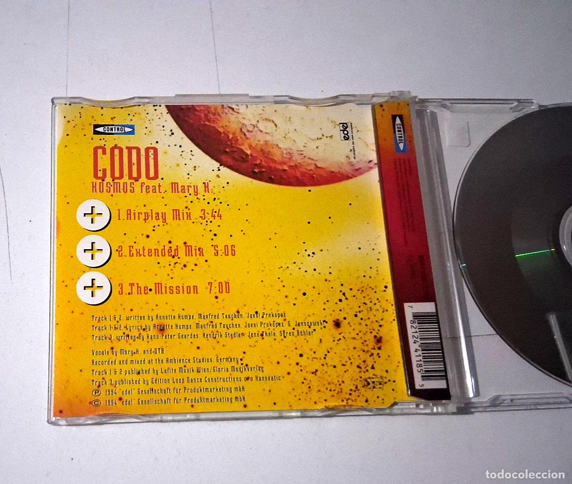 CDs de m&uacute;sica: KOSMOS FEAT MARY K &rdquo;CODO&rdquo; CD SINGLE 3 TRACKS COMO NUEVO - Foto 2