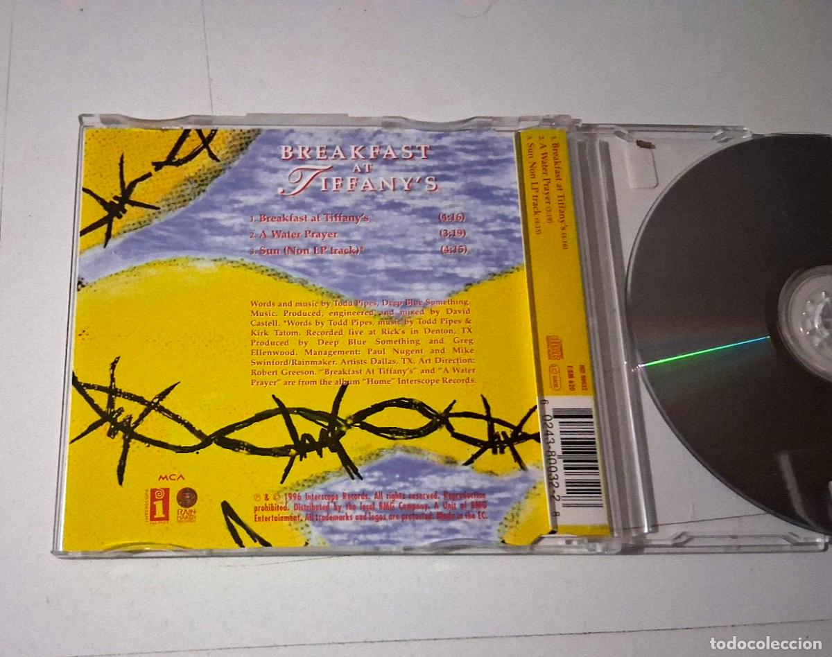 CDs de m&uacute;sica: DEEP BLUE SOMETHING &rdquo;BREAKFAST AT TIFFANYS &rdquo; CD SINGLE 3 TRACKS - Foto 2