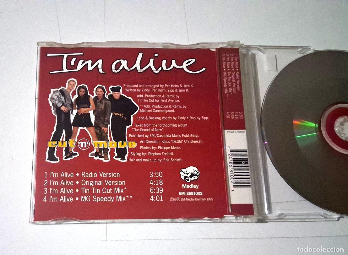 CDs de m&uacute;sica: CUT N MOVE &rdquo;IM ALIVE&rdquo; CD 4 TRACKS SINGLE - Foto 2