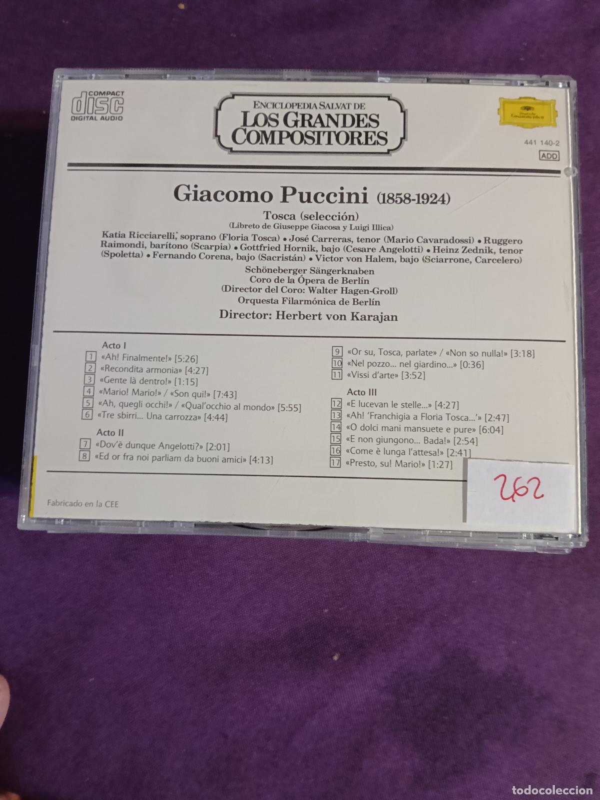 CDs de m&uacute;sica: PUCCINI TOSCA (SELECCION) - Foto 2