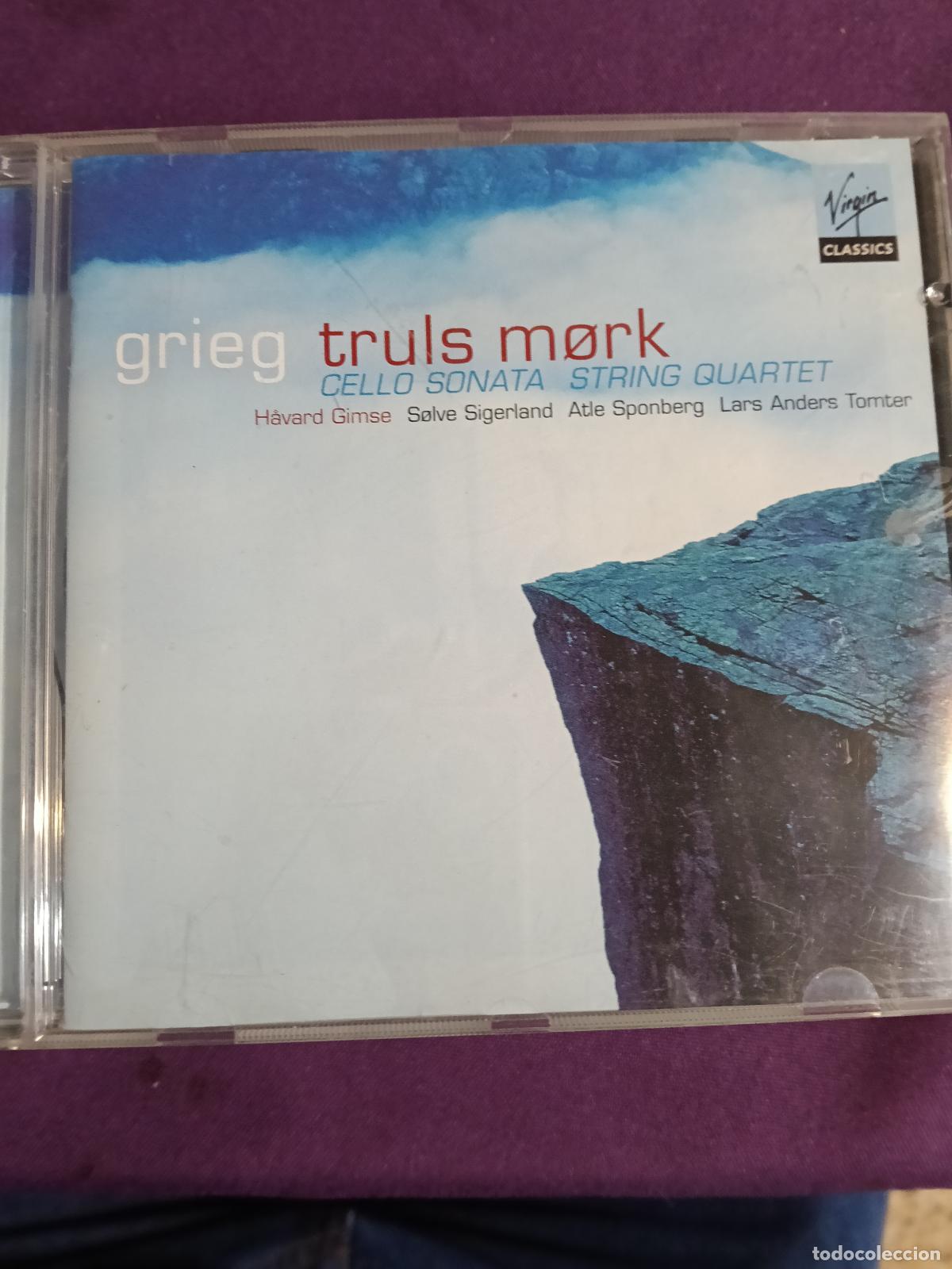 CDs de m&uacute;sica: GRIEG. CELLO SONATA. STRING QUARTET. TRULS MORK. VIRGIN - Foto 1