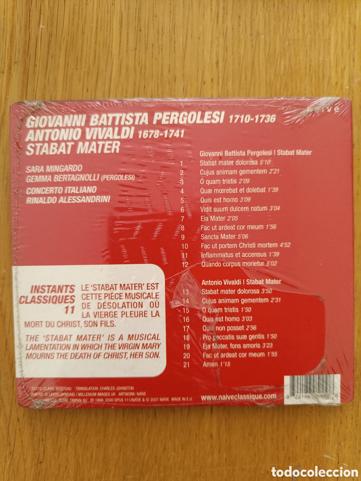 CDs de m&uacute;sica: Pergol&egrave;se Vivaldi Stabat Mater CD - Foto 2