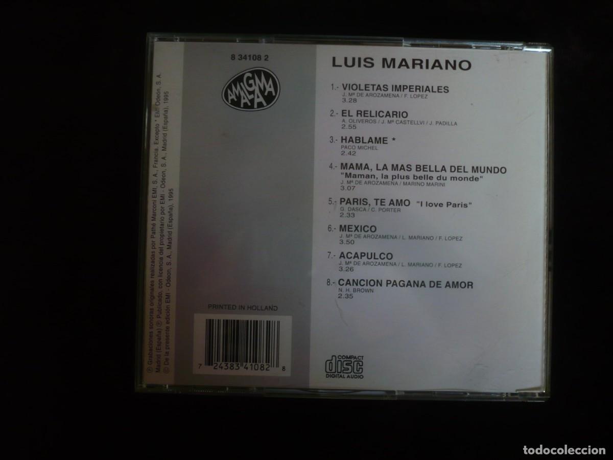 CDs de m&uacute;sica: luis mariano - violetas imperiales - cd como nuevo - Foto 2