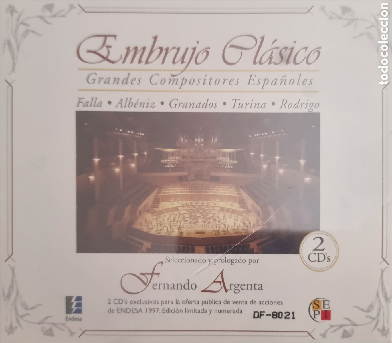 CDs de Musique: &rdquo;Embrujo Cl&aacute;sico: Grandes Compositores&rdquo; 2 Cds