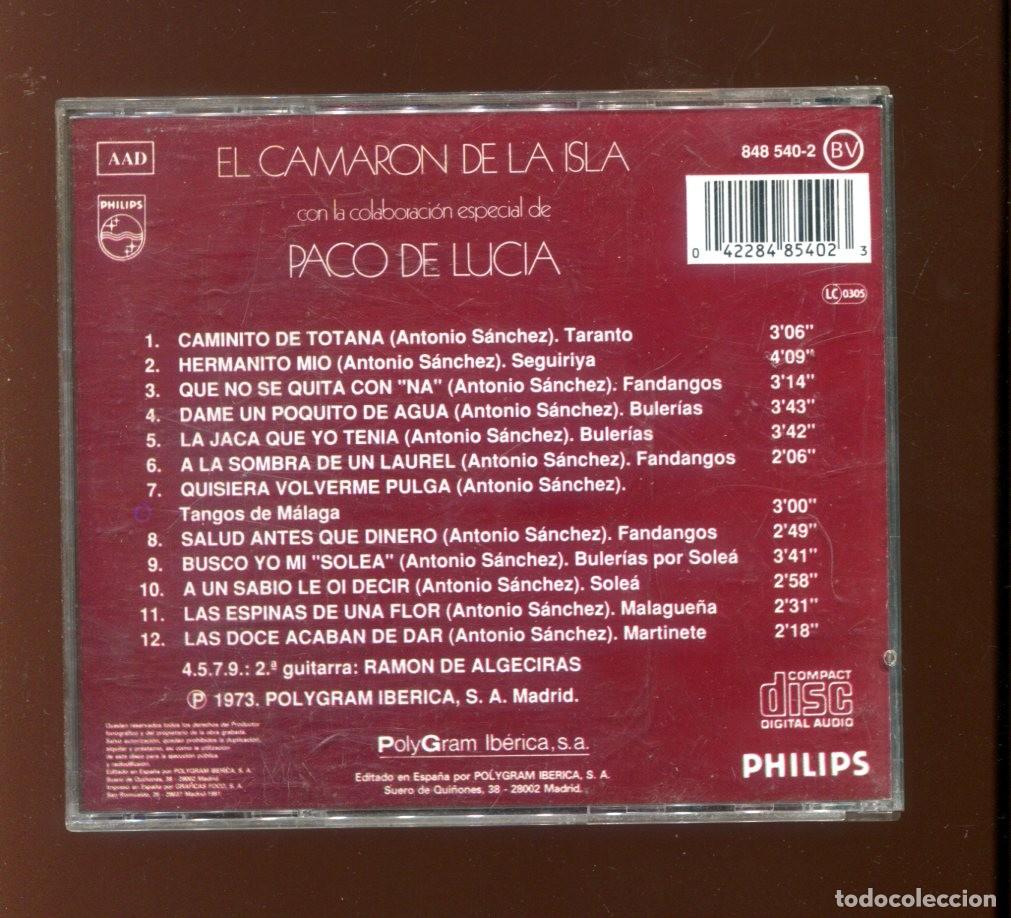 CDs de m&uacute;sica: cd camaron de la isla con paco de Luc&iacute;a. - Foto 2
