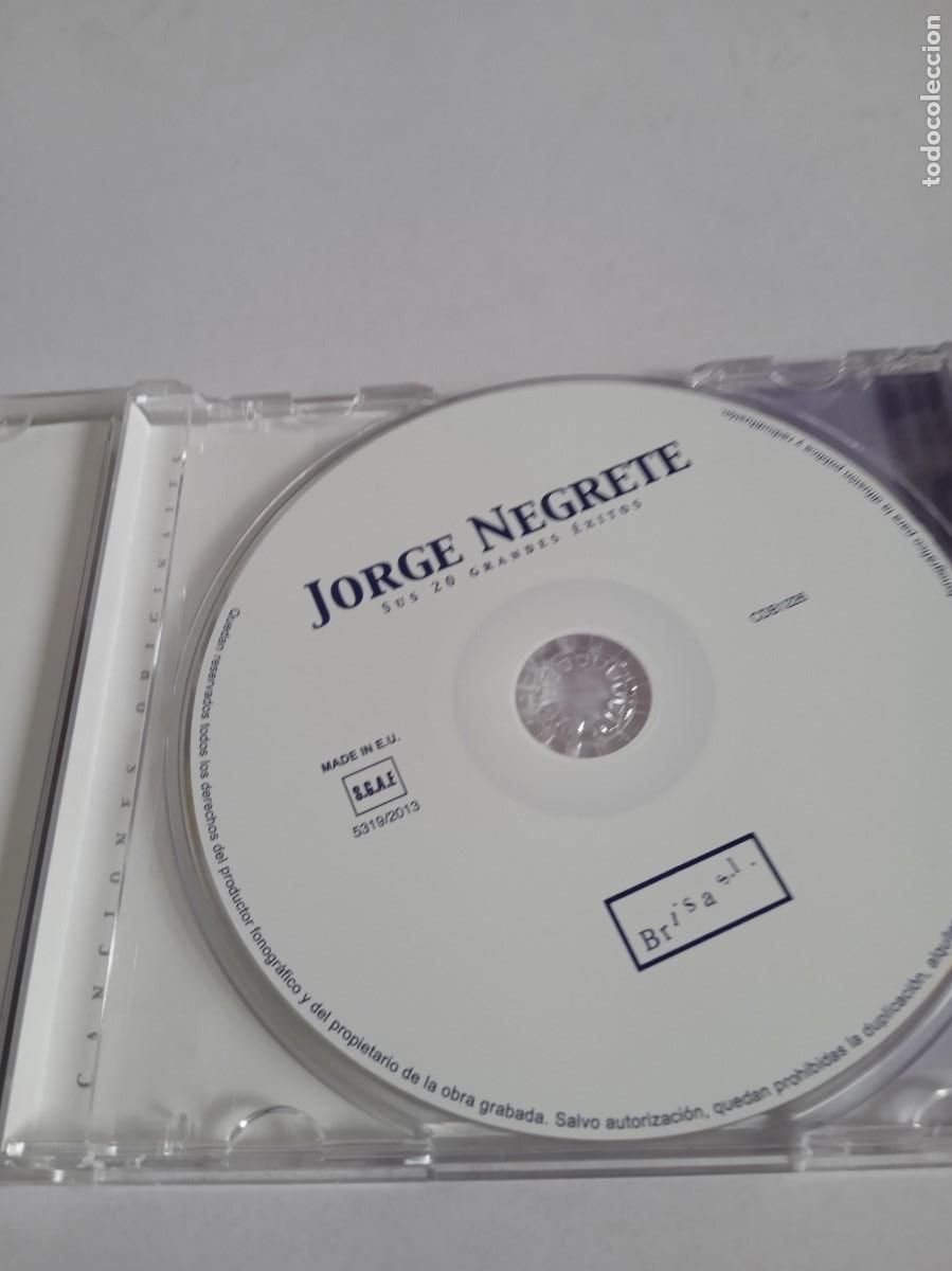 CDs de m&uacute;sica: JORGE NEGRETE Sus 20 grandes &eacute;xitos - Foto 2