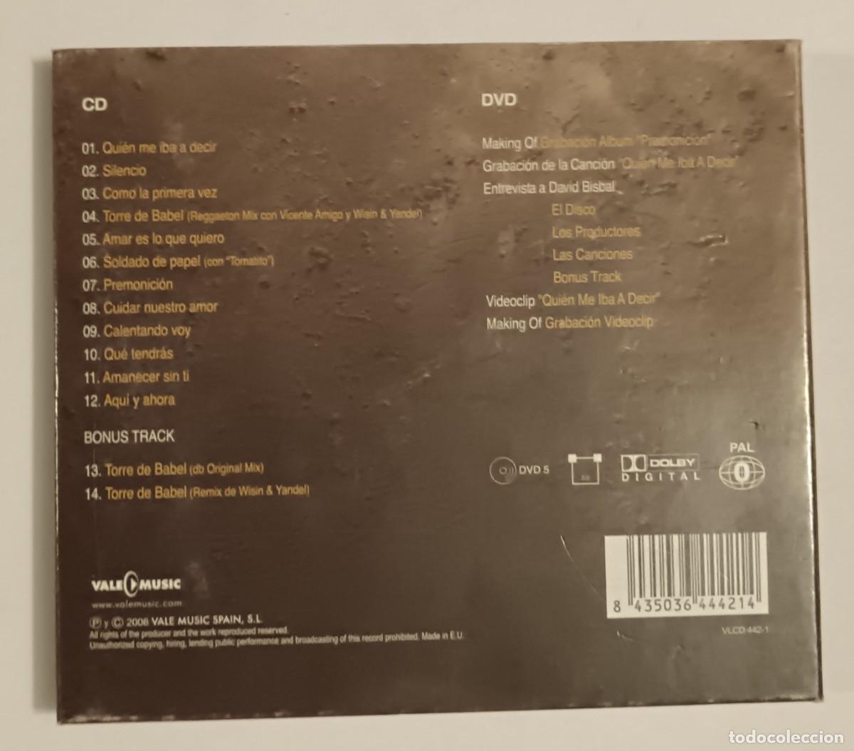 CDs de m&uacute;sica: David Bisbal-Premonici&oacute;n-CD y DVD - Foto 2