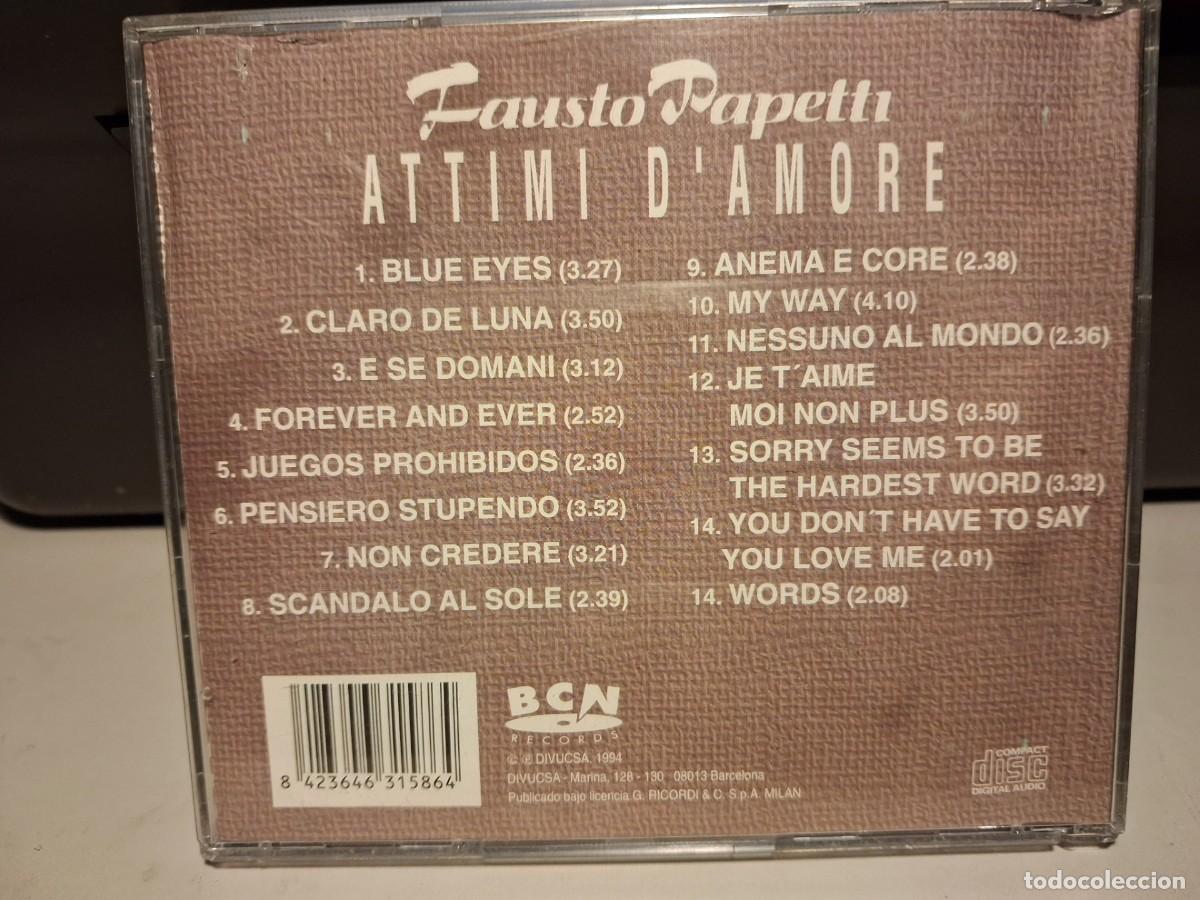 CDs de m&uacute;sica: CD FAUSTO PAPETTI : ATTIMI D&acute;AMORE - Foto 2