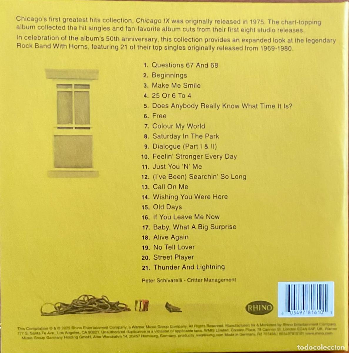 CDs de m&uacute;sica: CHICAGO - IX GREATEST HITS (EXPANDED) - Foto 2