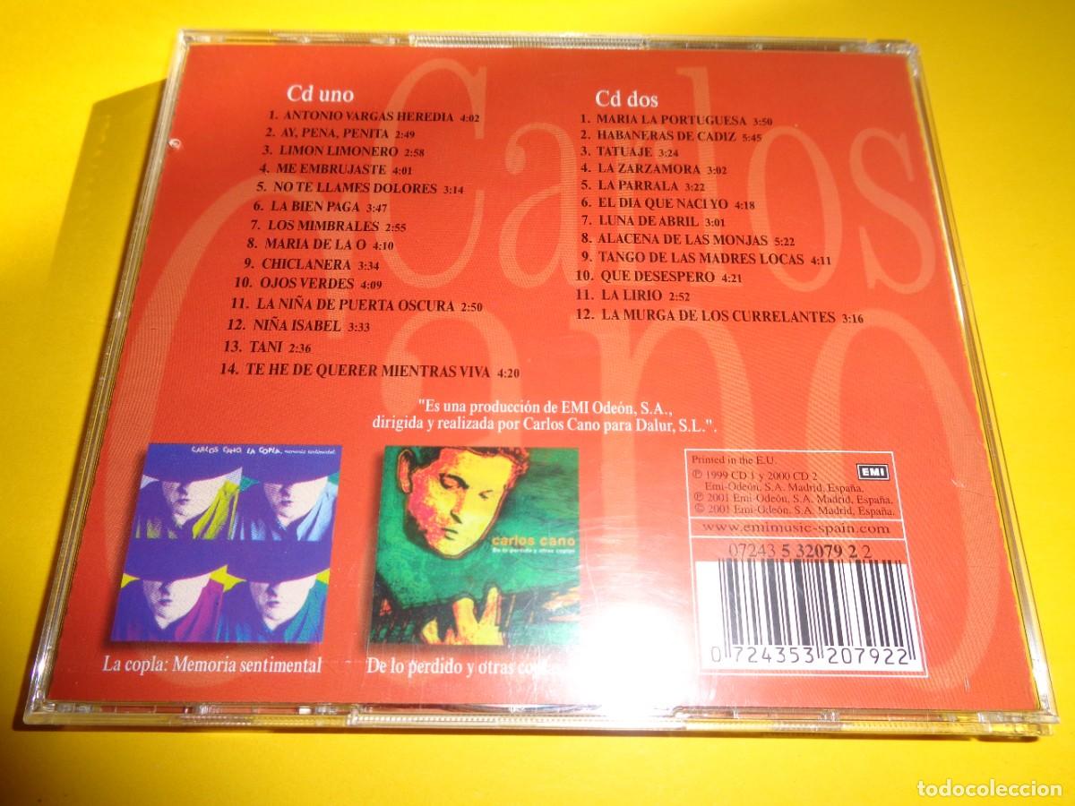 CDs de m&uacute;sica: CALOS CANO / HISTORIA DE LA COPLA / EMI ODE&Oacute;N / 2 CD - Foto 2