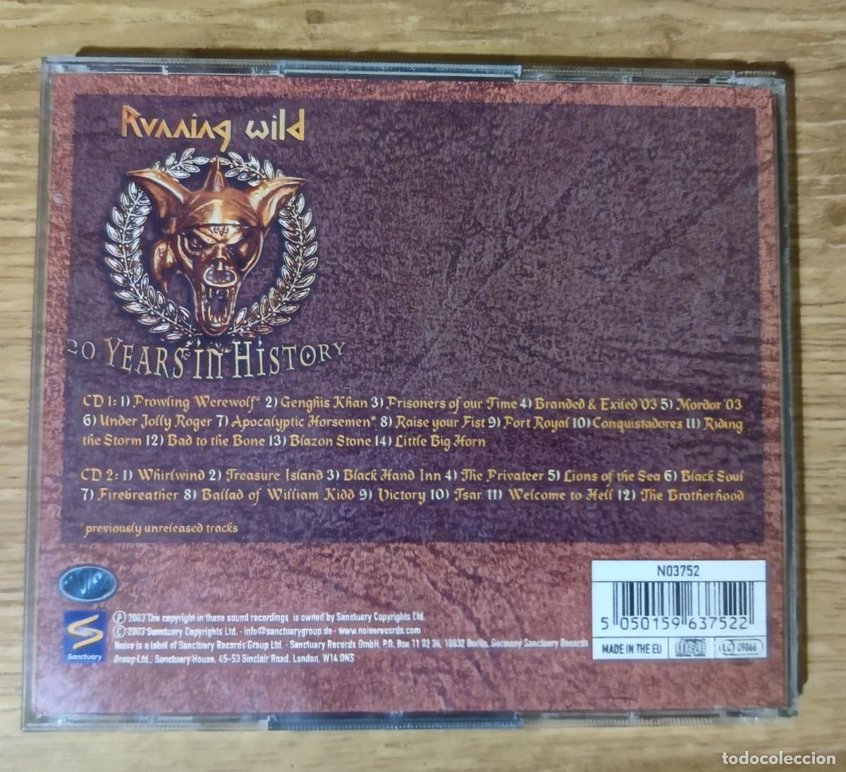 CDs de m&uacute;sica: Cd Running Wild - 20 Years in History (2003) - Foto 4