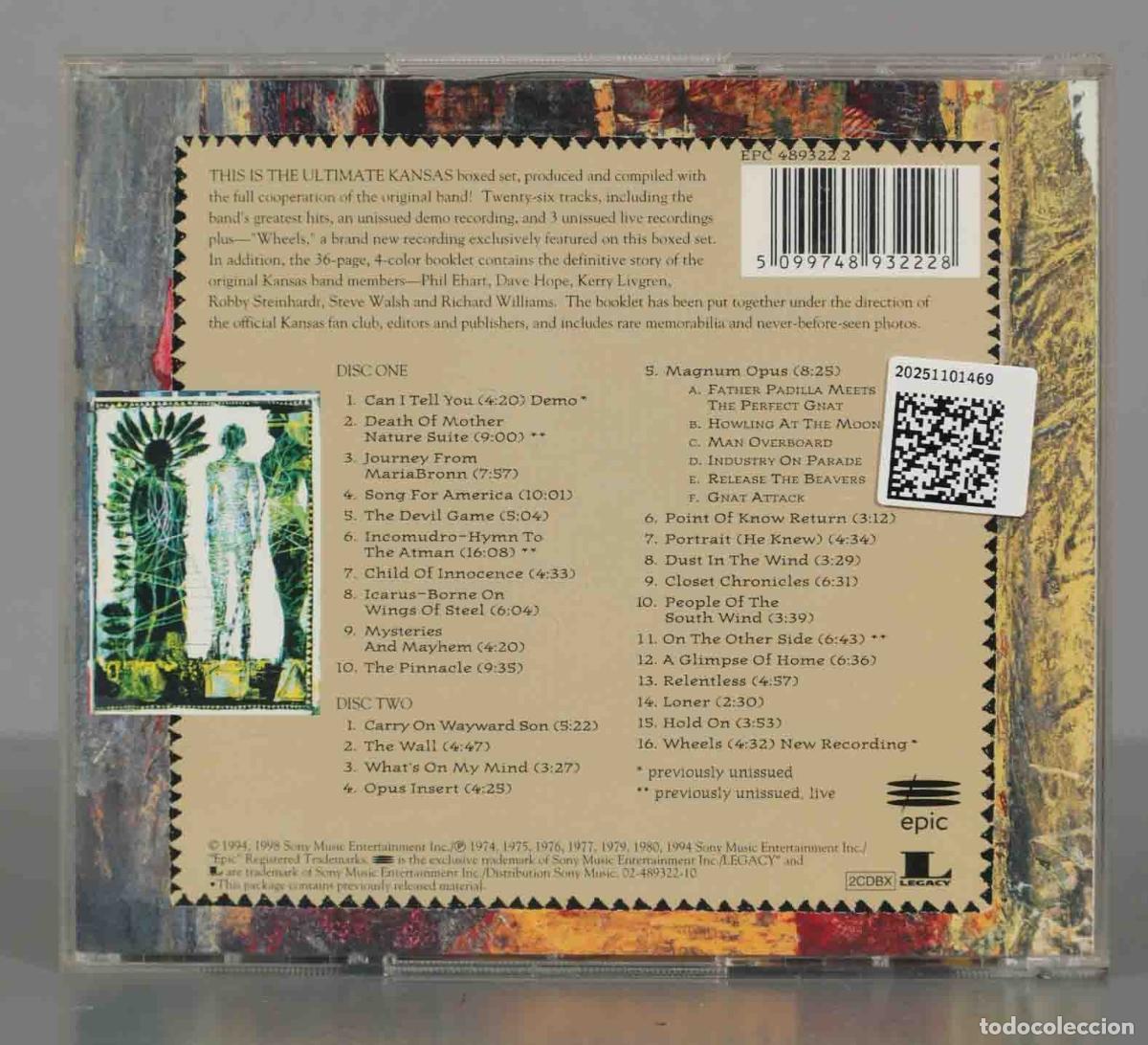 CDs de m&uacute;sica: CD. Kansas &ndash; Kansas. - Foto 2