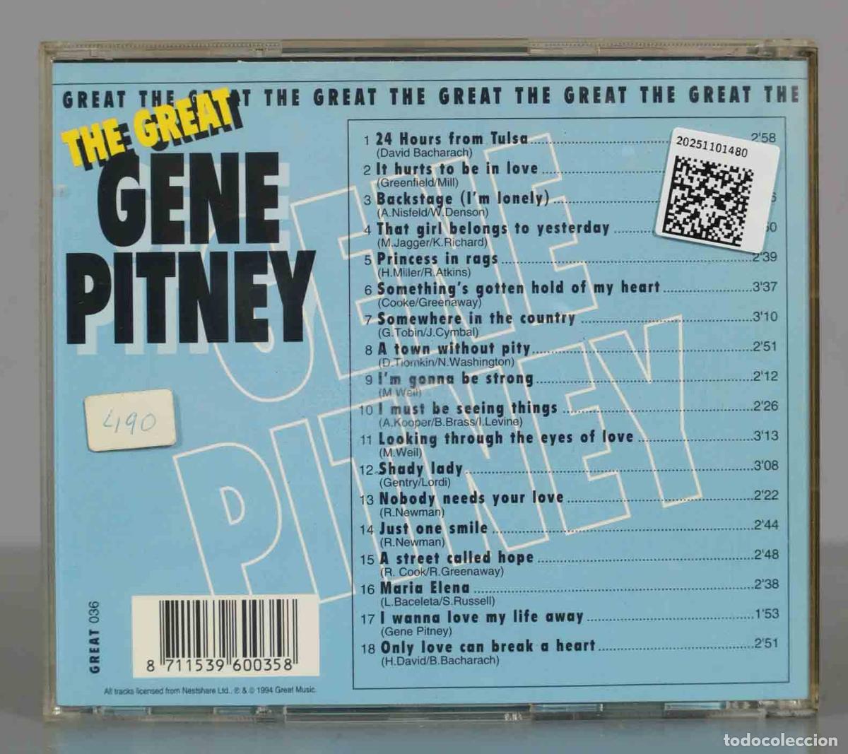 CDs de m&uacute;sica: CD. Gene Pitney &ndash; The Great Gene Pitney - Foto 2