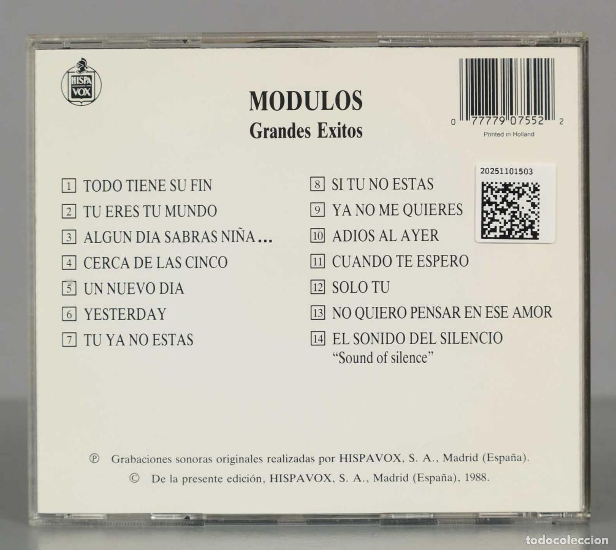 CDs de m&uacute;sica: CD. Modulos &ndash; Grandes &Eacute;xitos - Foto 2