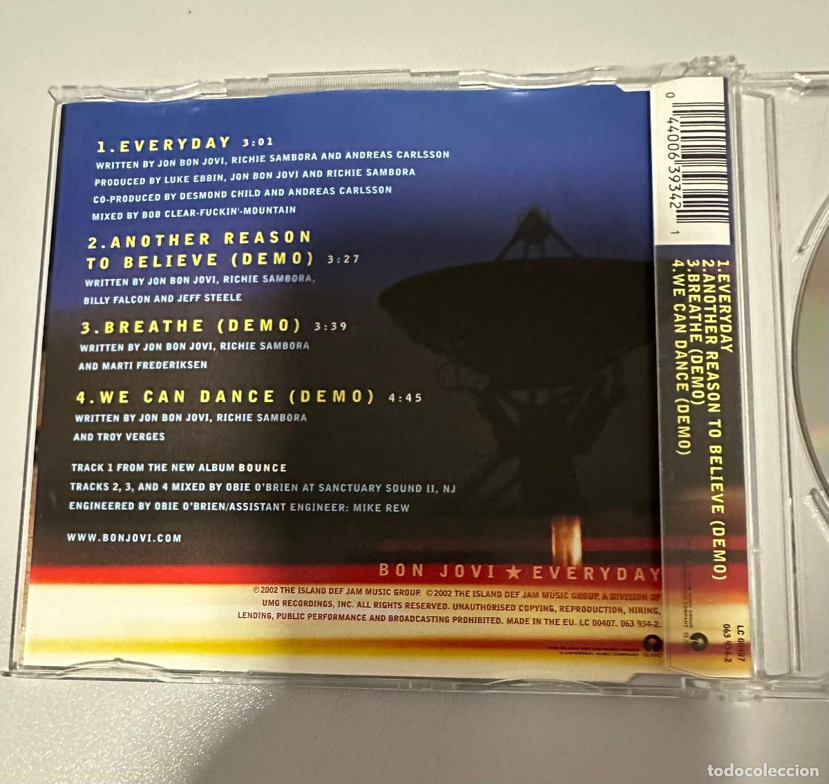 CDs de m&uacute;sica: Bon Jovi - Everyday CD Single - Foto 3