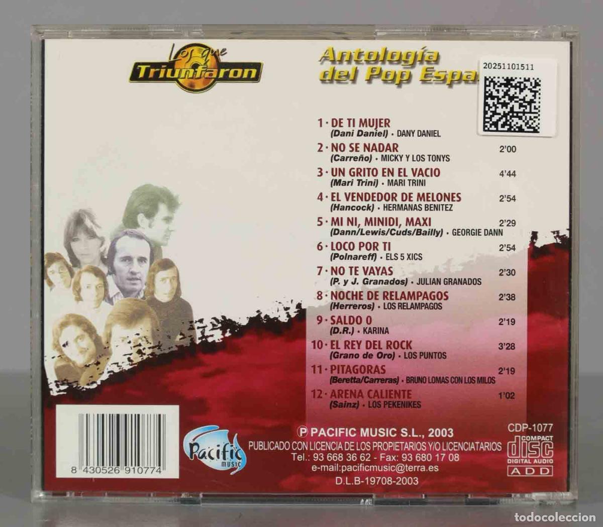 CDs de m&uacute;sica: CD. antologia del pop espa&ntilde;ol. los que triunfaron - Foto 2