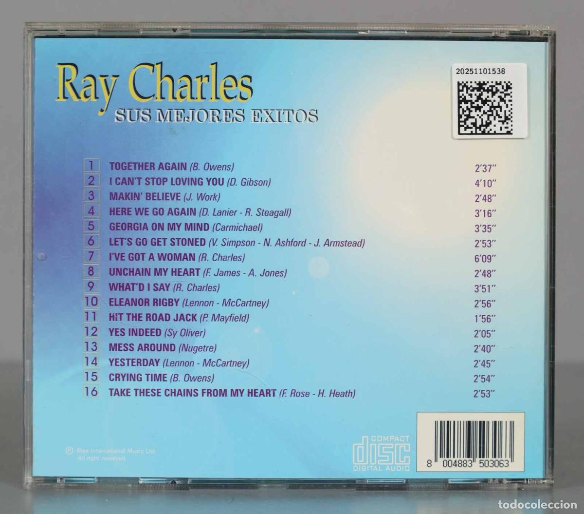 CDs de m&uacute;sica: CD. Ray Charles &ndash; Sus Mejores Exitos - Foto 2