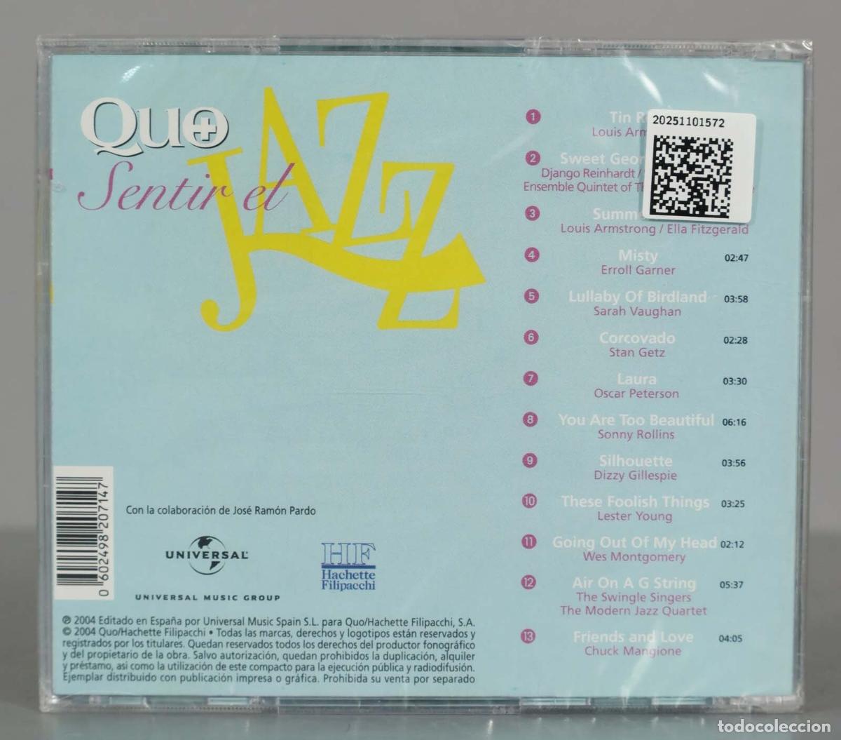 CDs de m&uacute;sica: CD. Quo Sentir El Jazz. PRECINTADO - Foto 2