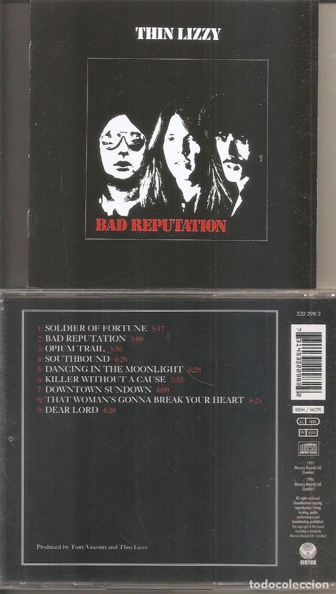 CDs de m&uacute;sica: THIN LIZZY - BAD REPUTATION (CD, MERCURY RECORDS 1996) - Foto 1
