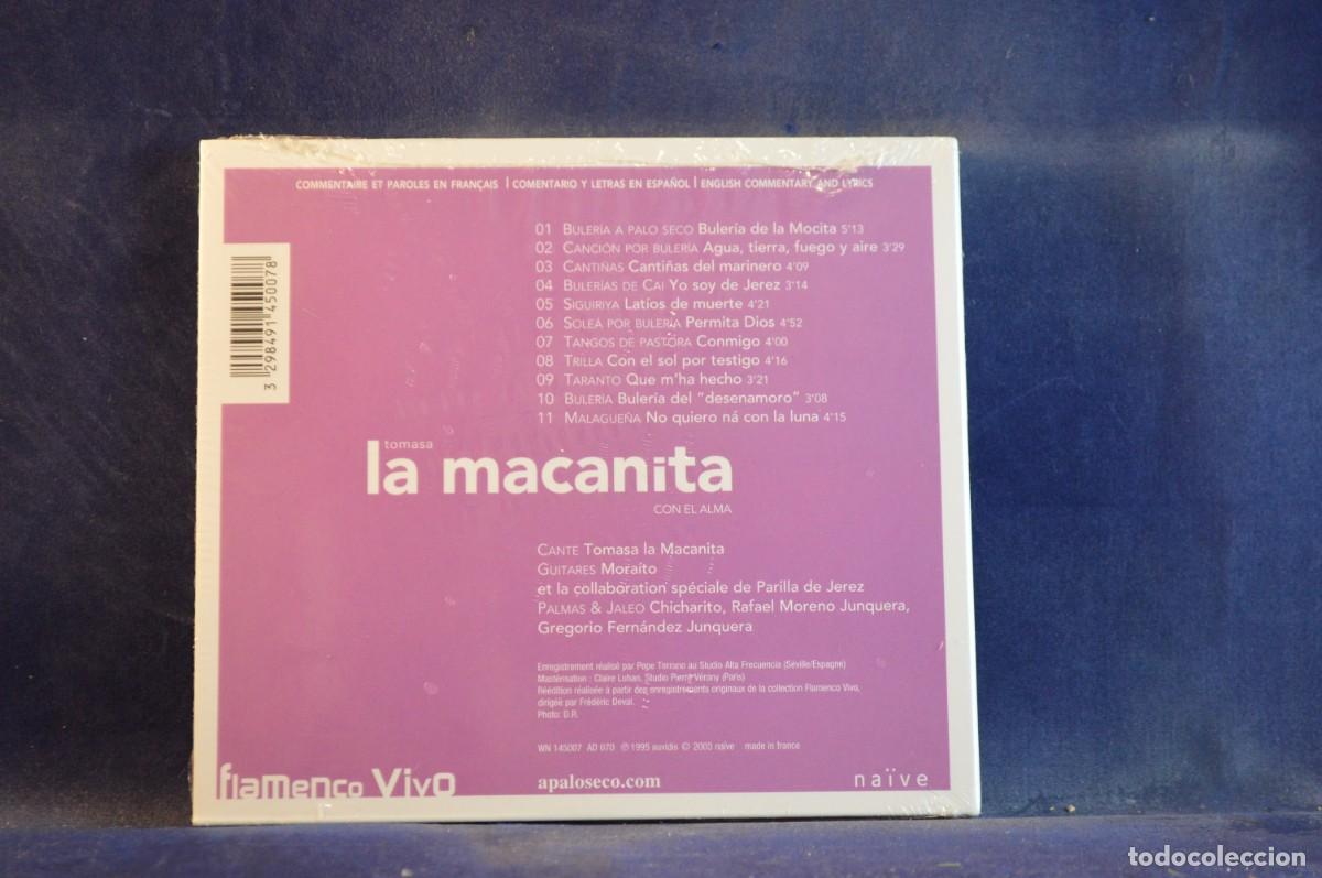 CDs de m&uacute;sica: TOMASA LA MACANITA &ndash; CON EL ALMA - CD - Foto 2