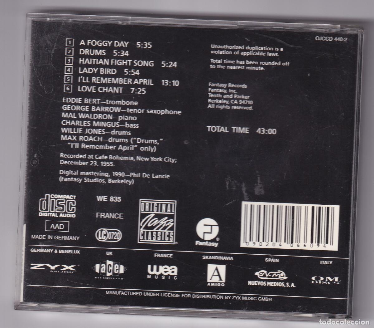 CDs de m&uacute;sica: MUSICA CD.- The Charles Mingus. QuintetPlus Max Roach. - Foto 2