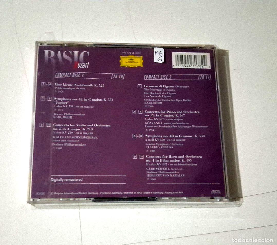 CDs de m&uacute;sica: CD &rdquo;BASIC MOZART&rdquo; 2CD 22 TRACKS - Foto 2